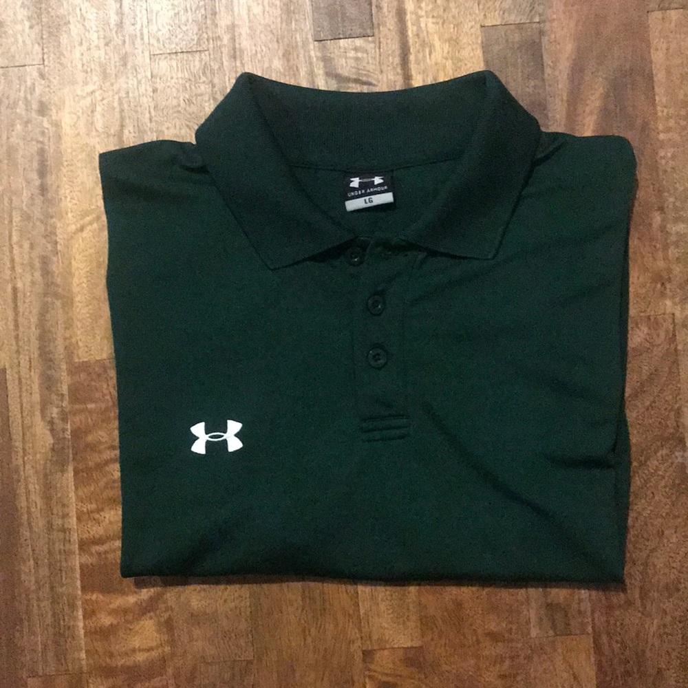 Dark Green Under Armour Polo